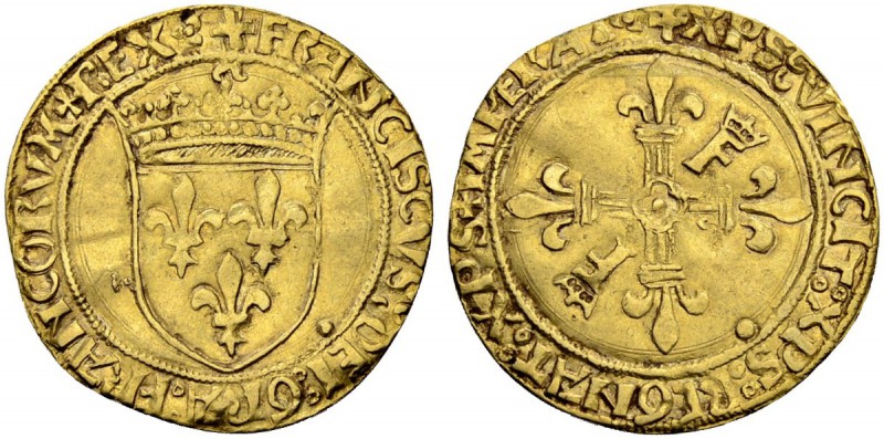 FRANKREICH
Königreich und Republik. François I. 1515-1547. Ecu d'or au soleil o...