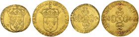 FRANKREICH
Königreich und Republik. Louis XIII. 1610-1643. Ecu d'or 1637 S, Reims. 1/2 Ecu d'or (Jahreszahl nicht lesbar) N, Montpellier. Gadoury 55,...