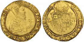 GROSSBRITANNIEN
Königreich. James I. 1603-1625. Unite o. J. (1613), London. Münzzeichen: Dreiblatt (Trefoil). 10.01 g. Seaby 2619. Fr. 234. Selten / ...