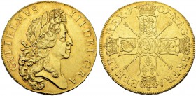 GROSSBRITANNIEN
Königreich. William III. 1694-1702. 5 Guineas 1701 (13. Regierungsjahr), London. 41.63 g. Seaby 3456. Fr. 310. Sehr selten / Very rar...