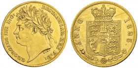 GROSSBRITANNIEN
Königreich. George IV. 1820-1830. 1/2 Sovereign 1825, London. 3.95 g. Seaby 3803. Schl. 126. Fr. 379. Kleine Kratzer / Small scratche...