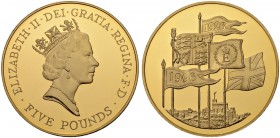 GROSSBRITANNIEN
Königreich. Elizabeth II. 1952-. 5 Pounds 1996, London. 70. Geburtstag von Königin Elizabeth II. 39.94 g. Seaby 4303. Nur 2'750 Exemp...