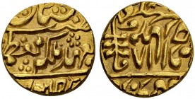 INDIEN
Jaipur. Madho Singh II, 1880-1922 (1298-1341 AH). Mohur o. J. (1897/18), Sawai Jaipur. 10.87 g. KM 150. Vorzüglich / Extremely fine. (~€ 385/~...