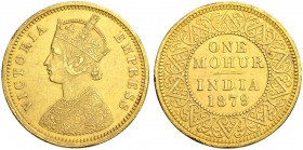 INDIEN
British East India Company. Victoria 1837-1901. 1 Mohur 1879 C, Kalkutta. 11.65 g. Fr. 1604. Selten / Rare. Vorzüglich / Extremely fine. (~€ 2...