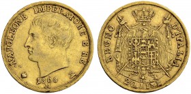 ITALIEN
Königreich. Napoleone I. 1805-1814. 20 Lire 1808 M, Mailand. 6.41 g. Pagani 18. Schl. 14. Fr. 7. Sehr schön / Very fine. (~€ 220/~US$ 275)...