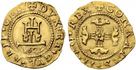 ITALIEN
Genua. Dogi Biennali, 1528-1797. 1/2 Doppia 1629. 3.38 g. MIR 209 (dieser Jahrgang nicht aufgeführt). Fr. 420. Unregelmässiger Schrötling / I...
