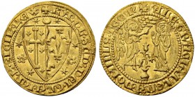 ITALIEN
Neapel / Sizilien. Carlo II. d'Angiò, 1285-1309. Saluto d'oro o. J. 4.38 g. MIR 22. Fr. 810. Vorzüglich / Extremely fine. (~€ 1025/~US$ 1265)...