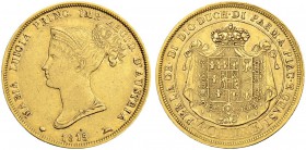 ITALIEN
Parma. Maria Luigia d'Austria, 1815-1847. 40 Lire 1815, Mailand. 12.85 g. MIR 1091/1. Schl. 431. Fr. 933. Sehr schön / Very fine. (~€ 340/~US...