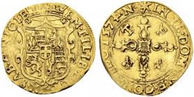 ITALIEN
Savoyen / Sardinien. Emanuele Filiberto, 1553-1580. Scudo d'oro 1574, Nizza. 3.29 g. MIR 497 j. Fr. 1039 b. Selten / Rare. Sehr schön / Very ...