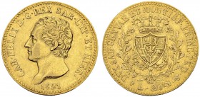ITALIEN
Savoyen / Sardinien. Carlo Felice, 1821-1831. 20 Lire 1821, Turin. 6.42 g. Pagani 45. Schl. 160. Fr. 1136. Sehr schön / Very fine. (~€ 205/~U...