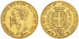 ITALIEN
Savoyen / Sardinien. Vittorio Emanuele II. 1849-1861. 20 Lire 1856, Genua. 6.41 g. Pagani 348. Schl. 298. Fr. 1147. Sehr schön / Very fine. (...