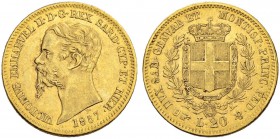 ITALIEN
Savoyen / Sardinien. Vittorio Emanuele II. 1849-1861. 20 Lire 1857, Turin. 6.45 g. Pagani 351. Schl. 287. Fr. 1146. Sehr schön / Very fine. (...