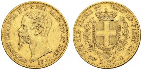 ITALIEN
Savoyen / Sardinien. Vittorio Emanuele II. 1849-1861. 20 Lire 1861, Turin. 6.43 g. Pagani 359. Schl. 291. Fr. 1146. Sehr schön / Very fine. (...
