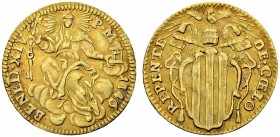 ITALIEN
Vatikan - Kirchenstaat. Benedikt XIV. 1740-1758. 1/2 Zecchino 1746, Rom. 1.65 g. Berman 2733. Fr. 232. Sehr schön / Very fine. (~€ 215/~US$ 2...