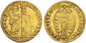 ITALIEN
Venedig. Alvise Mocenigo II. 1700-1709. Zecchino o. J. 3.49 g. Montenegro 2229 var. Fr. 1358. Von rostigen Stempeln / Struck with rusty dies....
