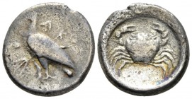 Sicily, Agrigentum Didrachm circa 480-460, AR 21mm., 7.97g. Eagle standing l., Re.v Crab within incuse square. SNG ANS 951. SNG Lockett 700.

Toned,...