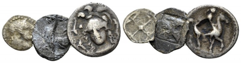 Sicily, Himera. Syracuse. Lot of 3 silver fractions circa V-IV cent., AR 14mm., ...