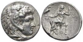 Kingdom of Macedon, Alexander III, 336 – 323 Babylon Tetradrachm circa, AR 28mm., 17.14g. Head of Heracles r., wearing lion's skin headdress. Rev. Zeu...