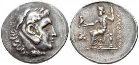 Kingdom of Macedon, Alexander III, 336 – 323 Assos Tetradrachm circa 210, AR 32mm., 16.95g. Head of Heracles r., wearing lion's skin headdress. Rev. Z...