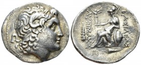 Kingdom of Thrace, Lysimachus, 323-281. Cius Tetradrachm circa 280-250, AR 30mm., 15.62g. Deified head of Alexander r. Rev. Athena seated l., holding ...