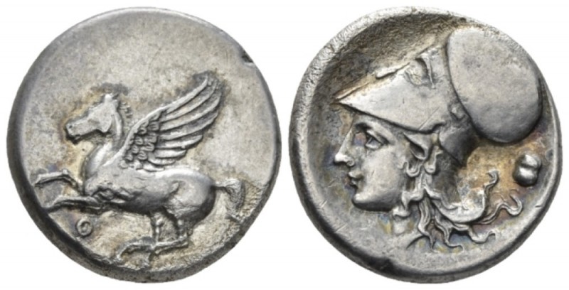 Acarnania, Tyrrhenium Stater circa 350-250, AR 22mm., 8.39g. Pegasus flying l., ...