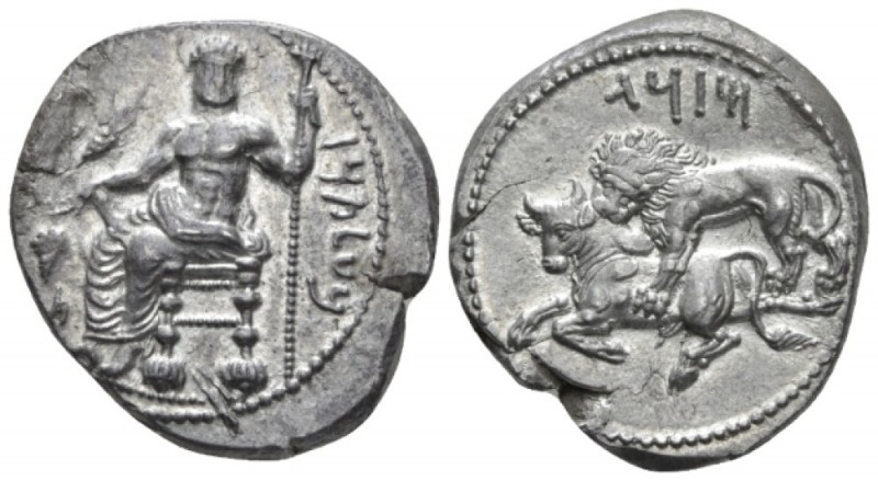 Cilicia, Mazaios, 361-334. Tarsus Stater circa 361-334, AR 24mm., 10.96g. Baalta...