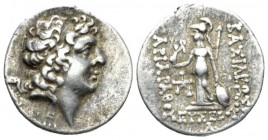 Kings of Cappadocia, Ariobarzanes I, 96-63. Drachm circa 65-64., AR 18mm., 3.94g. Diademed head r. Rev. Athena standing l. Simonetta 45a.

Very Fine...