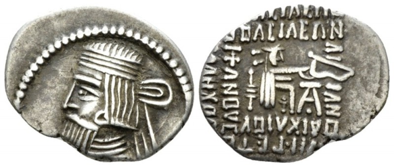 Parthia, Artabanos II, 10-38 Drachm circa 10-38., AR 20mm., 3.70g. Diademed bust...