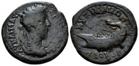Mysia, Cyzicus Commodus, 177-192 Bronnze circa 177-192, Æ 26.4mm., 8.52g. Laureate, draped and cuirassed bust r. Rev. Galley with rowers and helmsman,...
