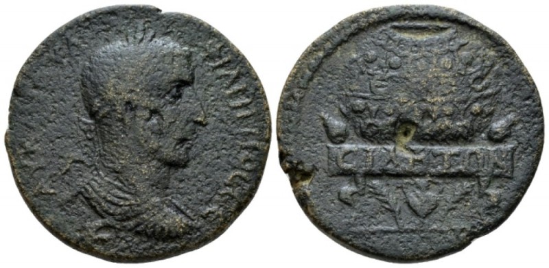 Pamphilia, Side Philip I, 244-249 Bronze circa 244-249, Æ 31mm., 19.14g. Laureat...