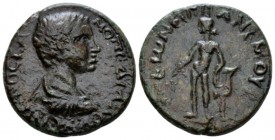 Cilicia, Anemurium Diadumenian Caesar, 217-218. Bronze circa 217-218, Æ 24.7mm., 7.94g. Bare-headed, draped and cuirassed bust r. Rev. ANEMOYPIEΩN ET ...