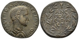 Cilicia, Anemurium Valerian I, 253-260 Bronze circa 253-260, Æ 26.4mm., 10.75g. Laureate, draped and cuirassed bust r. Rev. Legend with laurel wreath....