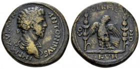 Galatia, Germa Commodus, 177-192 Bronze circa 182-184, Æ 29.5mm., 18.22g. Laureate, draped and cuirassed bust r. Rev. CO GERMENORVM Eagle standing on ...