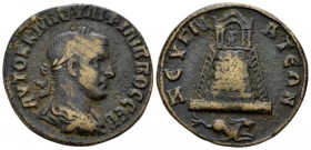 Commagene, Zeugma Philip II, 247-249 Bronze circa 247-249, Æ 29.1mm., 15.42g. AVTOK K M IOVΛI ΦIΛIΠΠOC CEB Laureate, draped, and cuirassed bust r. Rev...