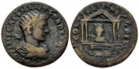 Phoenicia, Berytus Gordian III, 238-244 Bronze circa 238-244, Æ 29.1mm., 11.47g. Radiate, draped, and cuirassed bust r. Rev. COL IV-L A-VG FEL Facing ...