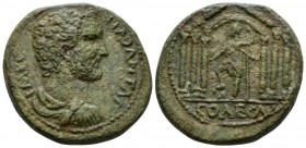 Judaea, Aelia Capitolina (Jerusalem) Antoninus Pius, 138-161 Bronze circa 138-161, Æ 28.7mm., 19.43g. Bare-headed, draped and cuirassed bust r. Rev. T...