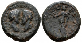 Judaea, Aelia Capitolina (Jerusalem) Marcus Aurelius, 161-180 Bronze circa 161-169, Æ 25.8mm., 16.96g. Laureate, draped and cuirassed confronted busts...