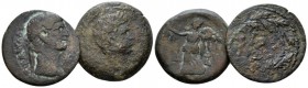 Egypt, Alexandria Octavian as Augustus, 27 BC – 14 AD Lot of 2 Diobolii circa 27 BC- 14 AD, Æ 24mm., 15.83g. Lot of 2 Diobolii.

About Very Fine.