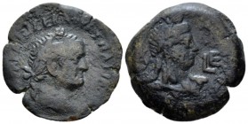 Egypt, Alexandria Vespasian, 69-79 Diobol circa 72-73 (year 5), Æ 24.9mm., 8.94g. Laureate head r. Rev. Draped bust of Isis r., wearing taenia and cro...