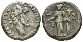 Egypt, Alexandria Antoninus Pius, 138-161 Tetradrachm circa 143-144 (year 7), billon 22.8mm., 12.64g. Laureate head r. Rev. Athena-Dikaiosyne standing...