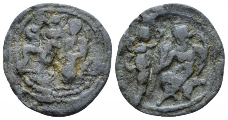 Egypt, Alexandria Tessera circa II-III cent., PB 17.7mm., 2.07g. Nilus reclining...