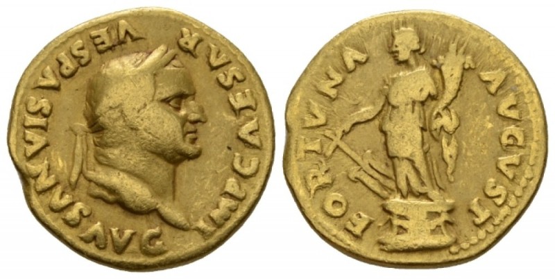 Vespasian, 69-79 Aureus circa 74, AV 19.4mm., 6.90g. IMP CAESAR VESPASIANVS AVG ...