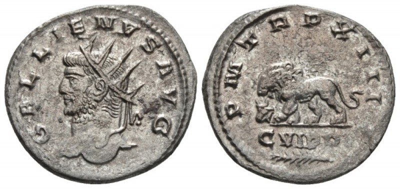 Gallienus, 253-268 Antoninianus circa 264, AR 21.5mm., 3.68g. Radiate, draped an...