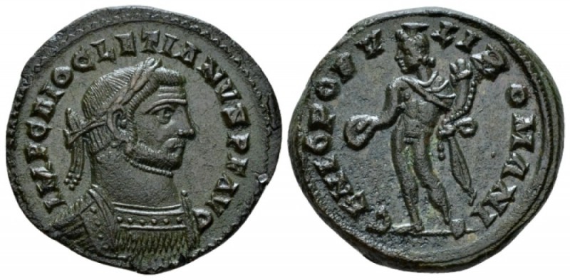 Diocletian, 284-305 Follis Londinium circa 300, Æ 26mm., 10.54g. Laureate and cu...