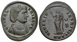 Galeria Valeria, wife of Galerius Maximianus Follis Antioch circa 308, Æ 26mm., 6.11g. Diademed and draped bust r. Rev. Venus standing l., holding app...