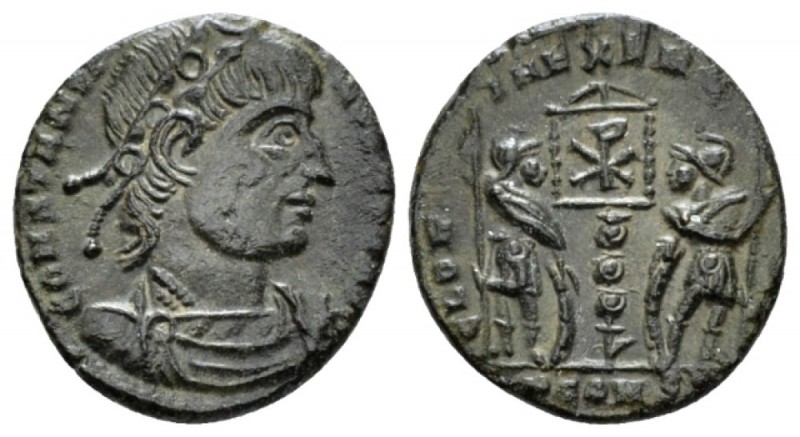 Constantine I, 307-337 Follis Arles circa 336, Æ 12mm., 1.77g. Rosette-diademed,...