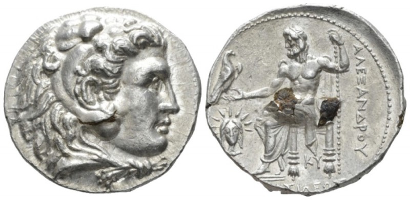 Kingdom of Macedon, Alexander III, 336 – 323 Babylon Plated tetradrachm circa 32...