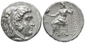 Kingdom of Macedon, Philip III Arridaeus, 323-317 Sidon Tetradrachm circa 322-321, AR 27mm., 16.97g. Head of Heracles r., wearing lion's skin headdres...