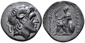 Kingdom of Thrace, Lysimachus, 305-281. Lampsacus Tetradrachm circa 297-281 BC, AR 30mm., 17.75g. Diademed deified head of Alexander r., with horn of ...