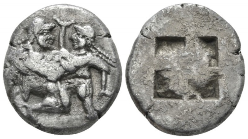 Island of Thrace, Thasos Stater circa 525-463 BC, AR 20mm., 8.41g. Naked ithypha...